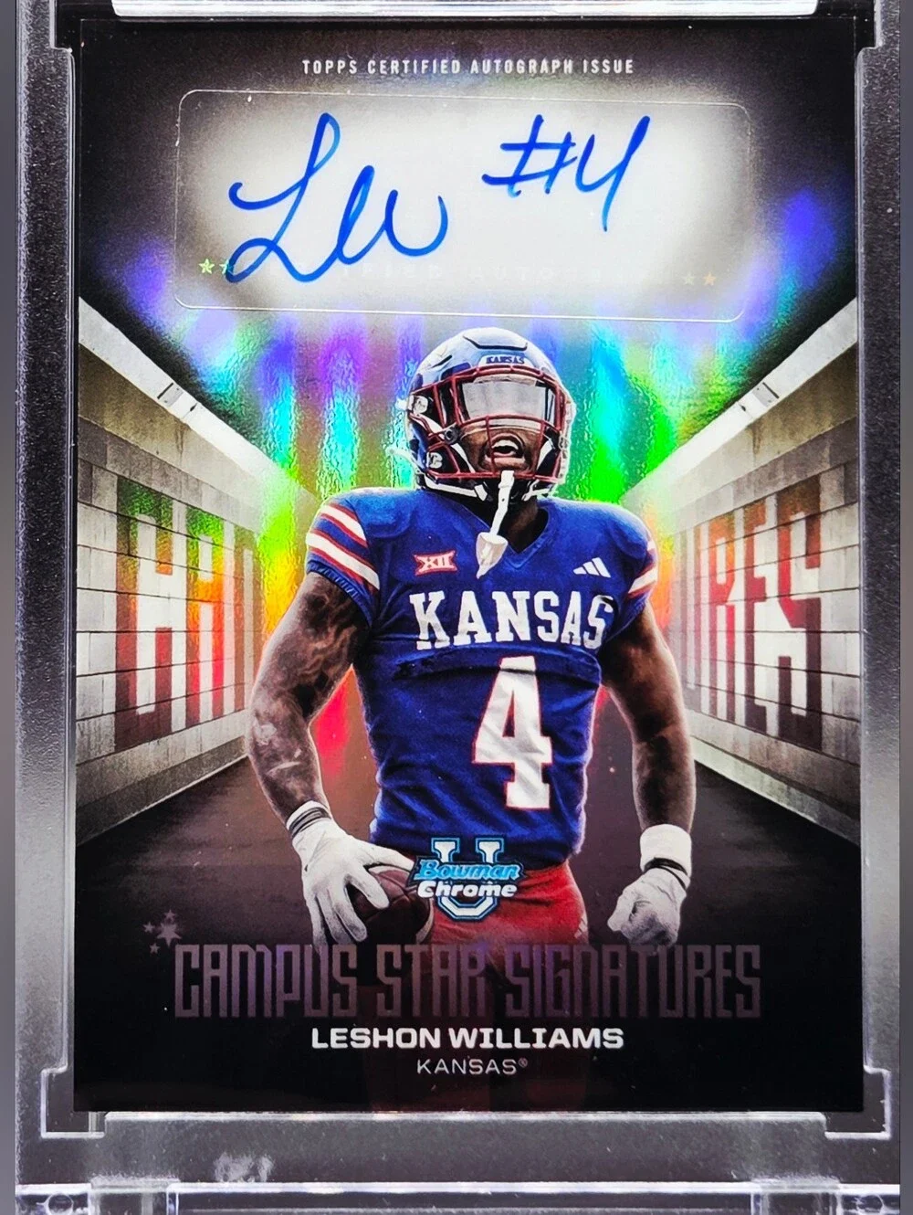 2025 Bowman University Chrome Campus Star Auto Leshon Williams #CSS-LW (AU, RC)